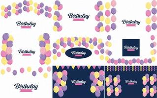 contento compleanno design con un' Vintage ▾. macchina da scrivere font e un' carta struttura sfondo vettore