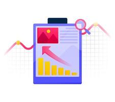 report aziendale per riunioni e strategie aziendali, aumento dei profitti e valore aziendale. può essere utilizzato anche per affari, design di icone ed elementi grafici vettore