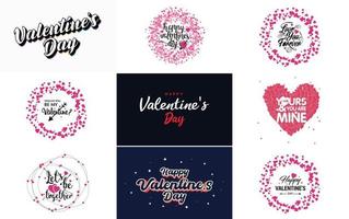 essere mio San Valentino lettering con un' cuore design. adatto per uso nel San Valentino giorno carte e inviti vettore