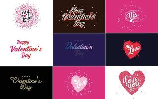essere mio San Valentino lettering con un' cuore design. adatto per uso nel San Valentino giorno carte e inviti vettore