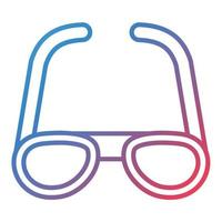 icona del gradiente della linea degli occhiali vettore