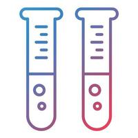 icona del gradiente della linea delle provette vettore