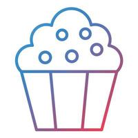 cupcakes linea pendenza icona vettore
