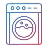 lavanderia macchina linea pendenza icona vettore