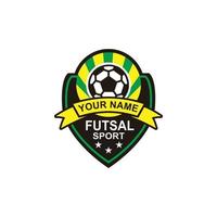 futsal distintivo scudo logo calcio palla squadra gioco club elementi vettore logo illustrazione