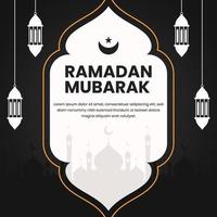 Ramadan bandiera illustrazione nel piatto design vettore