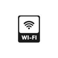 Wi-Fi cartello la zona illustrazione nel vettore per logo o icona