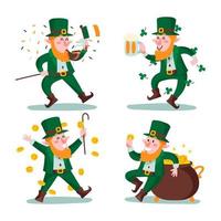 set di caratteri leprechaun vettore