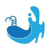 piscine icona logo design vettore