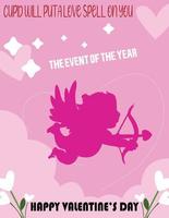 Cupido evento manifesto per San Valentino vettore