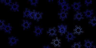 modello vettoriale blu scuro con segni di influenza