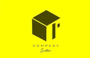 giallo nero io lettera alfabeto lettera logo icona design. creativo cubo design modello per azienda e attività commerciale vettore