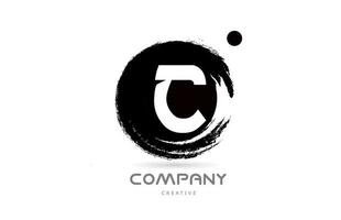 c nero e bianca grunge alfabeto lettera logo icona design con giapponese stile scritta. creativo modello per azienda e attività commerciale vettore
