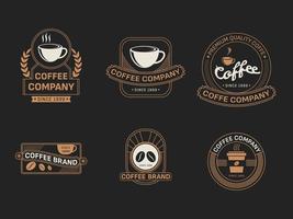 caffè negozio retrò logo vettore