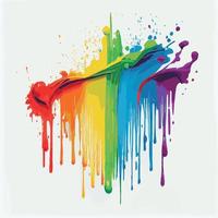 sbavature, macchie di colorato dipingere su un' bianca sfondo, multicolore colori, arcobaleno - vettore