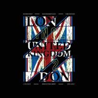 Londra Britannico città, astratto bandiera grafico tipografia vettore Stampa
