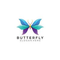 pendenza farfalla logo design colorato icona vettore