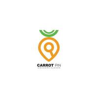 carota con perno Posizione design linea arte logo modello vettore