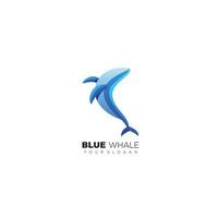 blu balena colorato design logo modello icona vettore