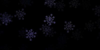 sfondo vettoriale grigio scuro con simboli di virus