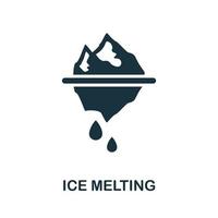 ghiaccio fusione icona. semplice elemento a partire dal globale riscaldamento collezione. creativo ghiaccio fusione icona per ragnatela disegno, modelli, infografica e Di Più vettore