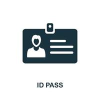 id passaggio icona. semplice elemento a partire dal Internet sicurezza collezione. creativo id passaggio icona per ragnatela disegno, modelli, infografica e Di Più vettore