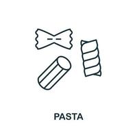 pasta icona a partire dal Italia collezione. semplice linea pasta icona per modelli, ragnatela design e infografica vettore