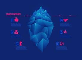 iceberg attività commerciale concetto vettore