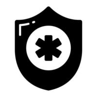 di moda simbolo per medico assicurazione vettore icona