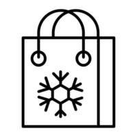 shopping Borsa glifo icona isolato su bianca sfondo vettore