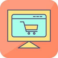 e-commerce sito web vettore icona