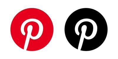 Pinterest logo vettore, Pinterest simbolo, Pinterest icona gratuito vettore