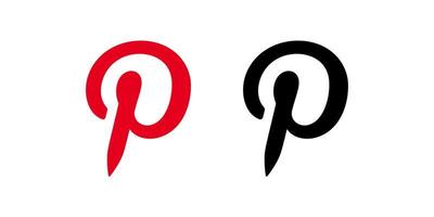 Pinterest logo vettore, Pinterest simbolo, Pinterest icona gratuito vettore