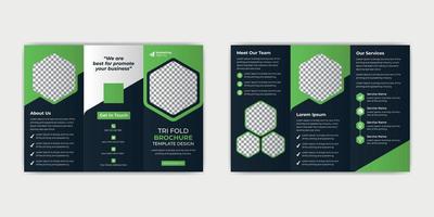 creativo attività commerciale trifold opuscolo design vettore