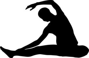 silhouette arte di yoga pose prenatale pilates Palestra capsula per incinta donne, vettore illustrazione