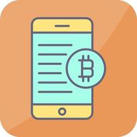 bitcoin mobile vettore icona