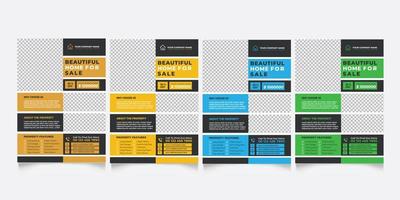 modello di progettazione volantino di affari immobiliari vettore