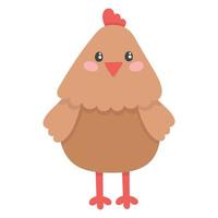 scarabocchio piatto clipart carino domestico pollo, galletto vettore