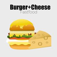 vettore illustrazione di hamburger per ristoranti, posti per mangiare, cibo, cenare menu