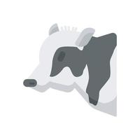 mucca icona, piatto icona vettore illustrazione isolato su bianca sfondo. per animale temi, aziende agricole e altri