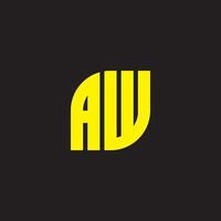aw logo design vettore modelli