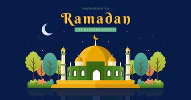 marhaban ya Ramadan. il benedetto mese. vettore