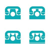 Telefono icona blu colore su bianca sfondo, piatto design illustrazione vettore