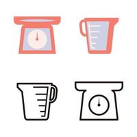 cucina utensili o cucina utensili impostato icona, vettore design su bianca sfondo.