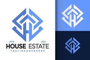 lettera h Casa tenuta logo loghi design elemento azione vettore illustrazione modello