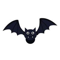 Halloween, pipistrello volante icona nel bianca sfondo vettore