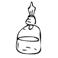 Kosmetik bottiglia simbolo corpo cura terme salone.spa trattamento.alternativa medicina.semplice isolato icona su bianca sfondo. vettore