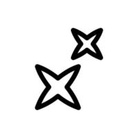 stella splendente luccichio icona vettore. isolato contorno simbolo illustrazione vettore