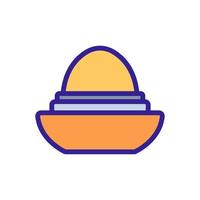 ovale a forma di uovo labbro balsamo icona vettore schema illustrazione