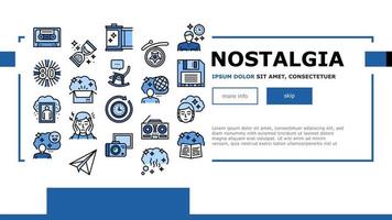 nostalgia e memoria atterraggio intestazione vettore